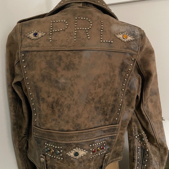 Studded Leather Moto Jacket Small $2800 - Picture 3 of 11